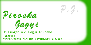 piroska gagyi business card